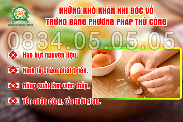 máy bóc trứng gà