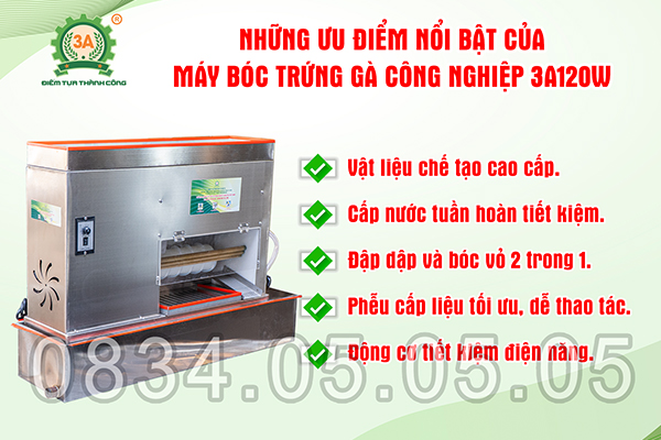 máy bóc trứng gà