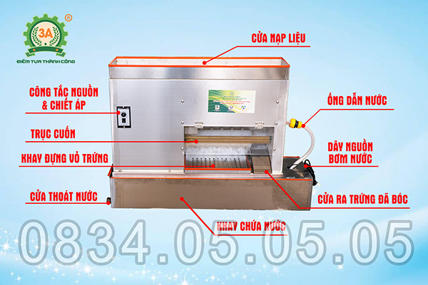 máy bóc trứng gà