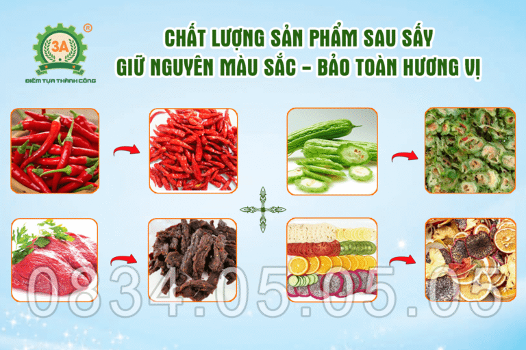 sản phẩm đầu ra giữ tối đa chất lượng và màu săc