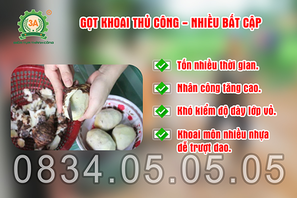 Máy Gọt Vỏ Khoai Môn 3A