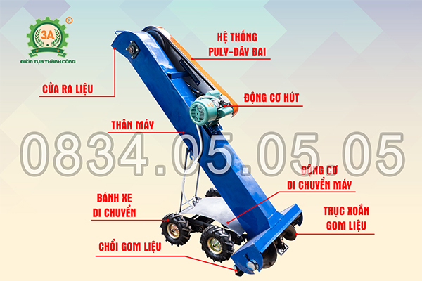 Máy hút hạt nông sản 3A