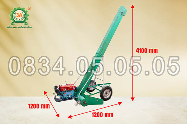 máy hút nông sản lên xe