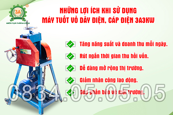 máy tuốt dây điện 3A