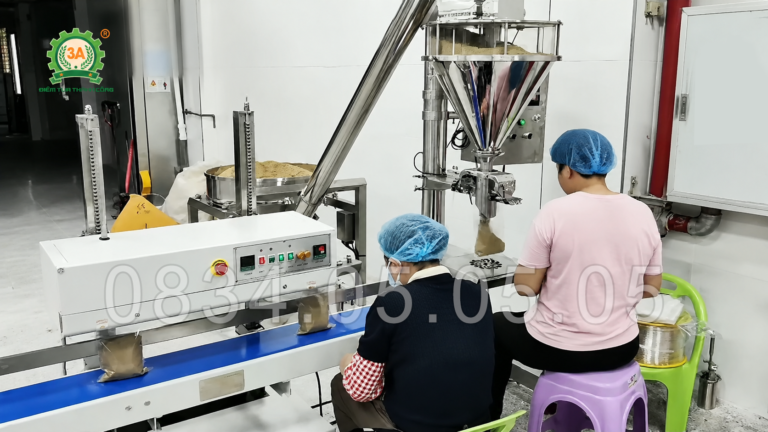 máy dóng gói bột và cân định lượng trục vít