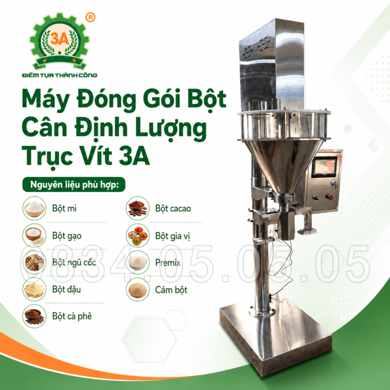 Máy Đóng Gói Bột Cân Định Lượng Trục Vít 3A