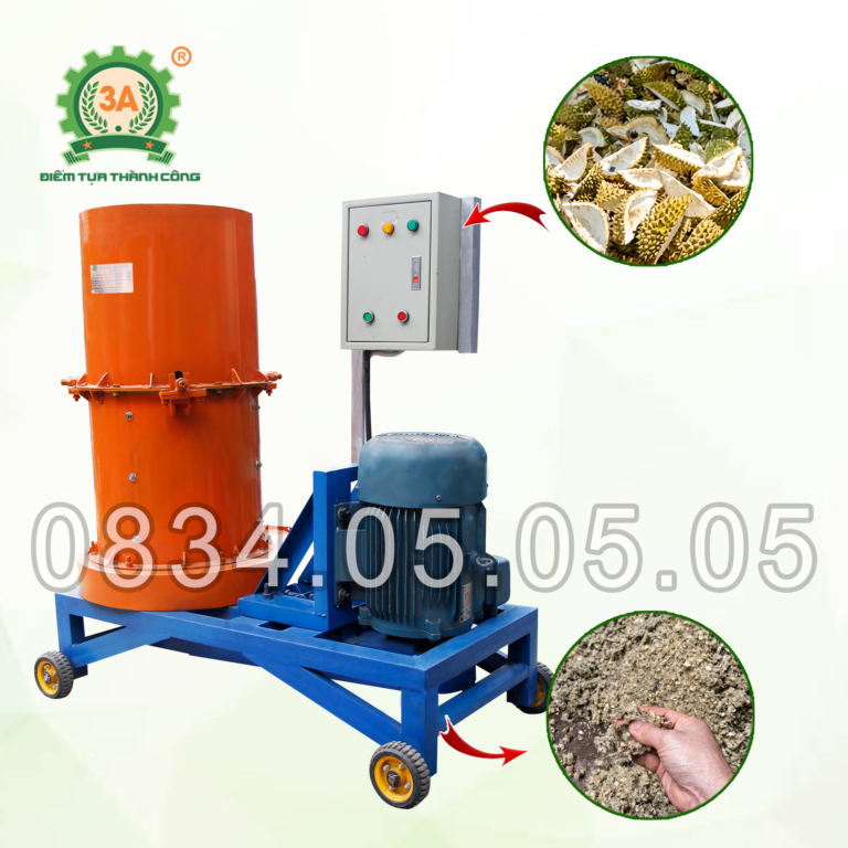 Máy Băm Vỏ Sầu Riêng Làm Phân Bón 3A