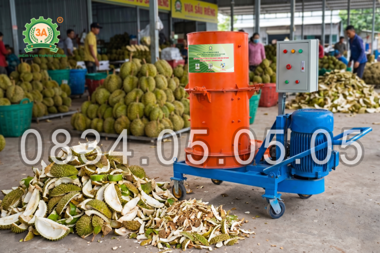 máy băm vỏ sầu riêng