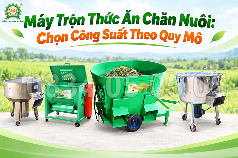 Máy Trộn Thức Ăn Chăn Nuôi: Cách Chọn Công Suất