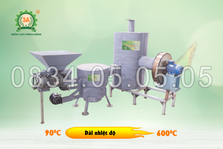 Lò đốt viên nén mùn cưa 3A dải nhiệt độ 90 đến 600 độ C